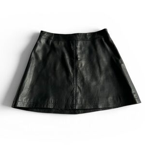 cupcakes & cashmere Black Leather Mini Skirt